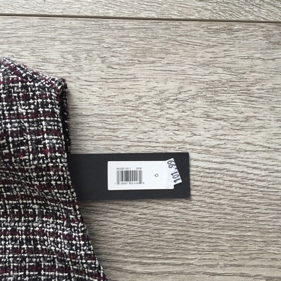 Banana Republic Women's Jumper Dress Tweed Sleeveless Lined Burgundy Size 6 NWT - Picture 9 of 16